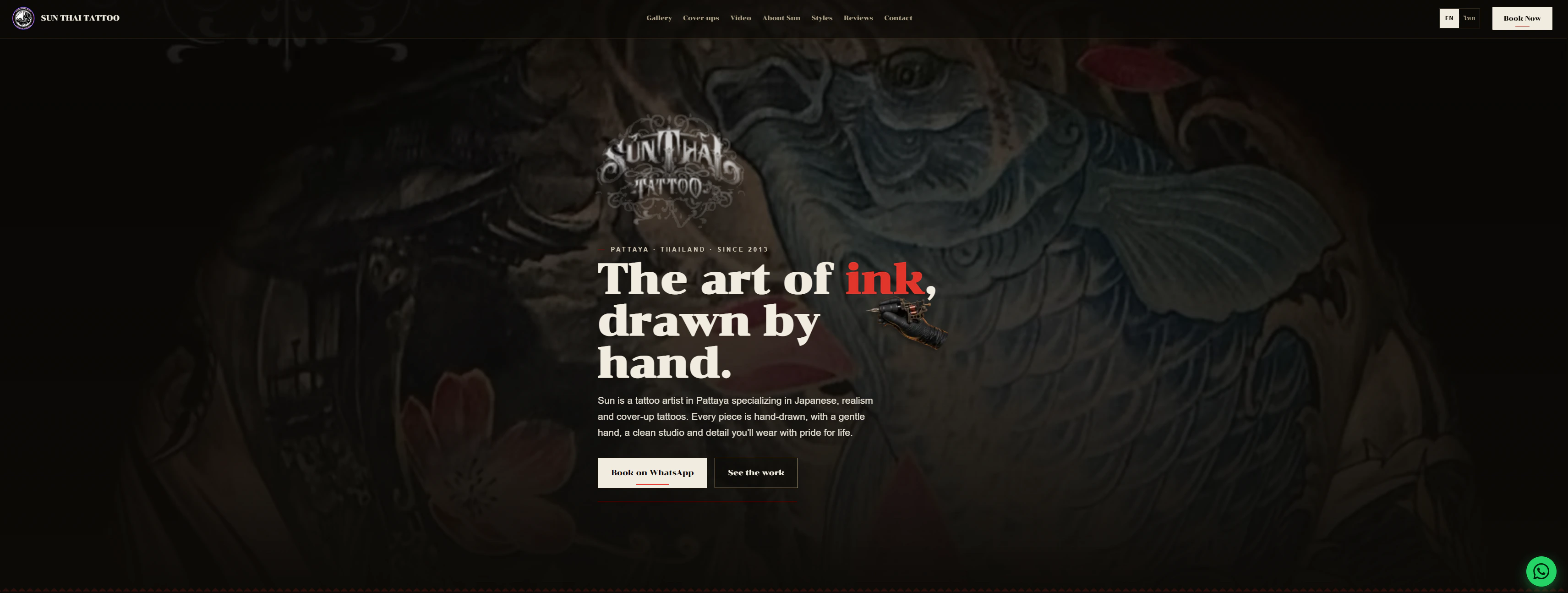 Startseite von Sun Thai Tattoo in Pattaya